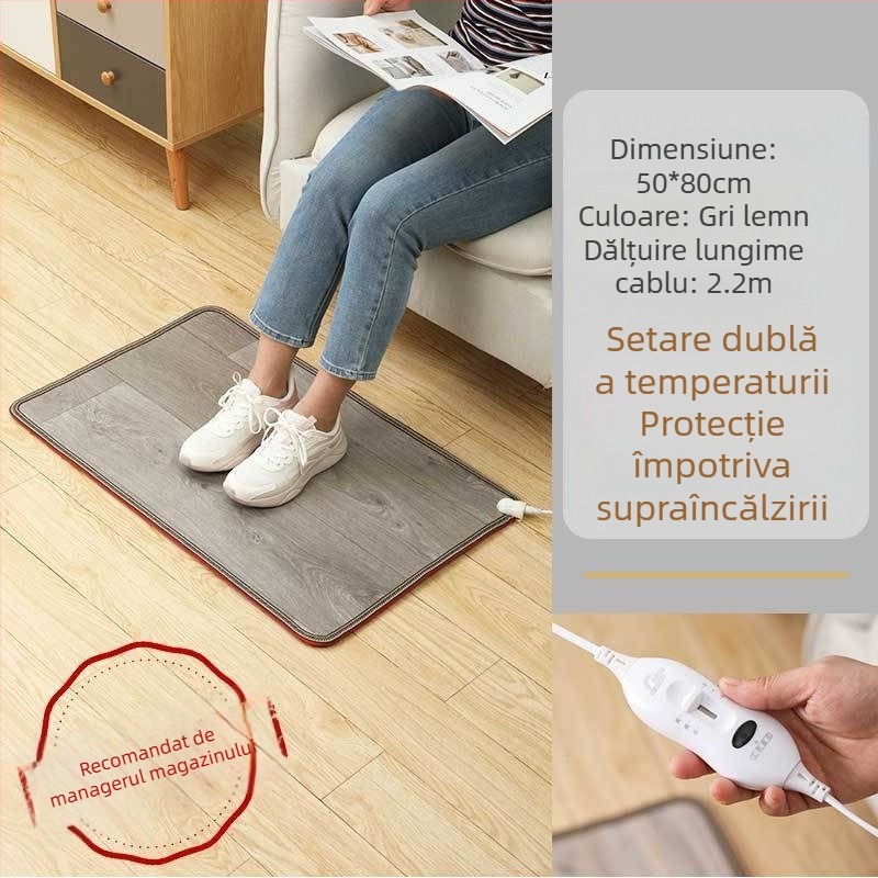 Covoraș de încălzire pentru picioare, birou, încălzire USB, 50W, covoraș sub birou