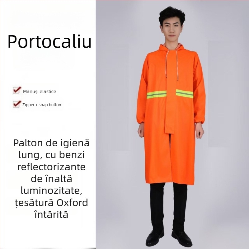 Poncă de ploaie din Oxford, o singură bucată, gros, cu strat impermeabil PVC, pentru adulți, drumeții în aer liber
