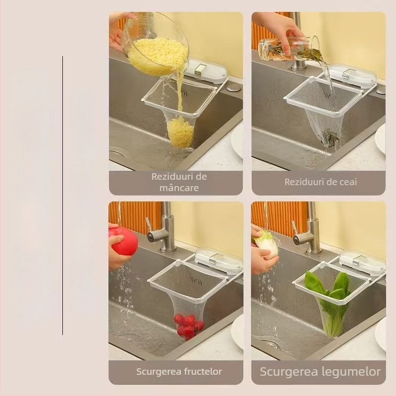 Suport de drenaj pentru chiuvetă cu ventuze, din oțel inoxidabil, marca QIUG, seria 1, lansat vara 2021