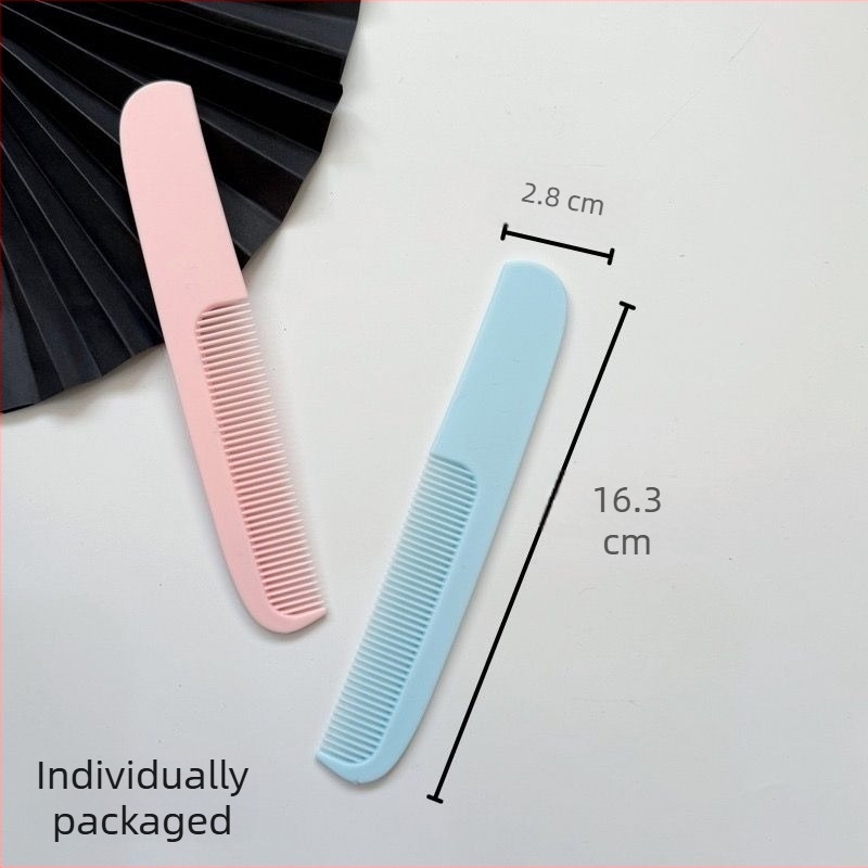 Pieptan cu finisaj mat, compact şi portabil, în formă de lună, anti-static, ecologic