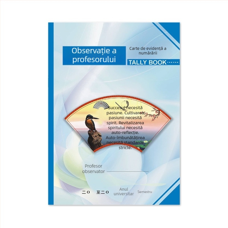 Carte de pregătire a lecțiilor pentru profesori și elevi, Îngroșată, 50 Foi, 100 Pagini, Copertă din Kraft, 18-Open