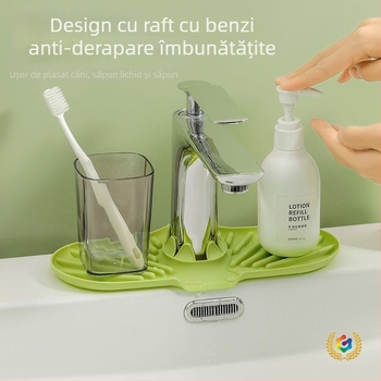 Covoraș din silicon pentru bucătărie – protecție la picurare, tavă de depozitare, suport pentru pahare, dozator de săpun