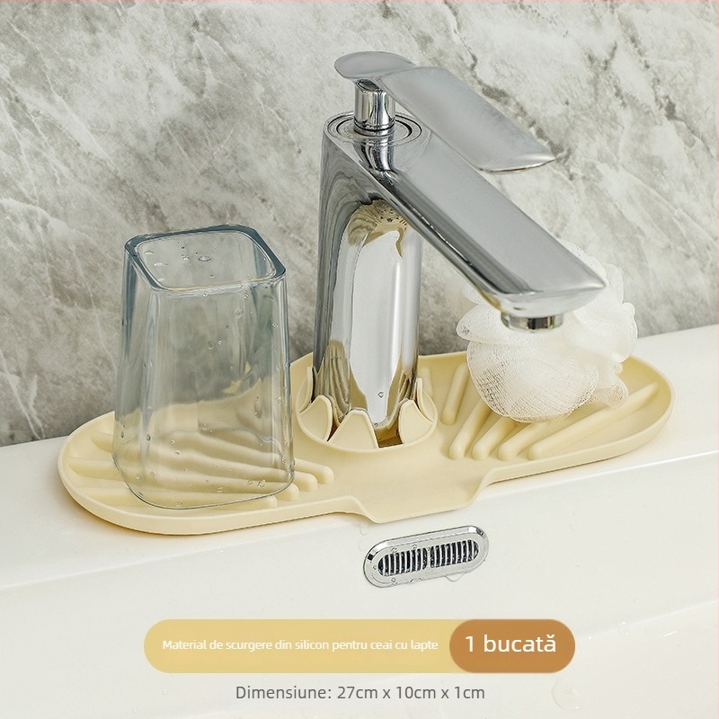 Covoraș din silicon pentru bucătărie – protecție la picurare, tavă de depozitare, suport pentru pahare, dozator de săpun