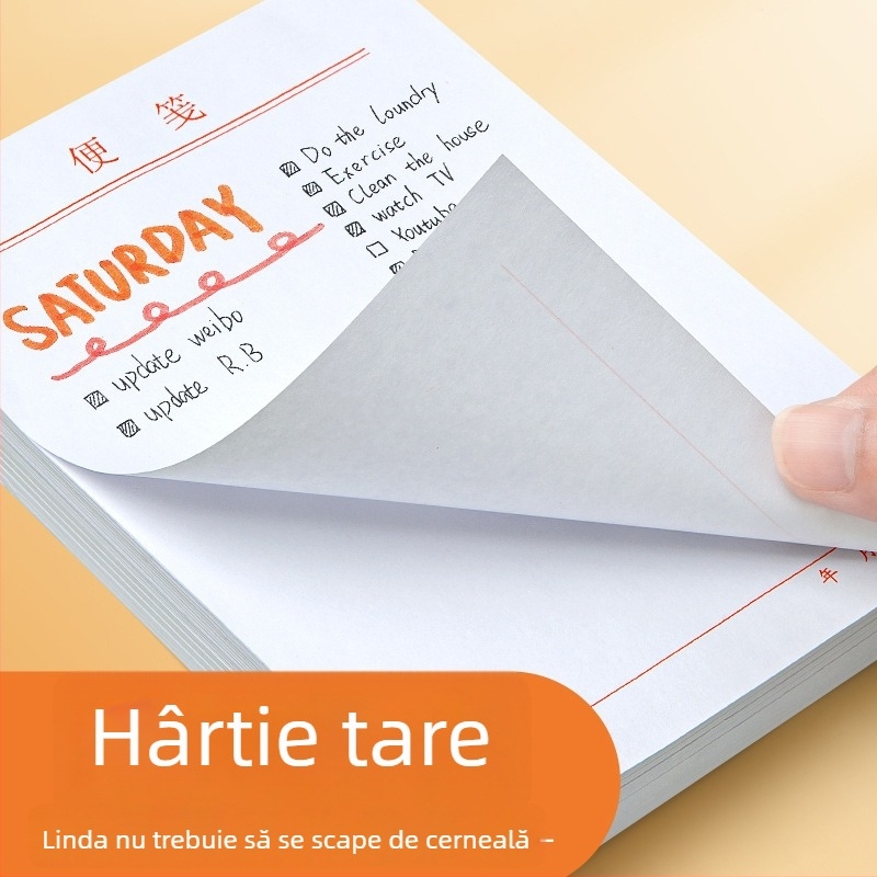 Set de caiete: fără adeziv, pagini goale de rupt, formă Paper Brick, ambalaj de bază