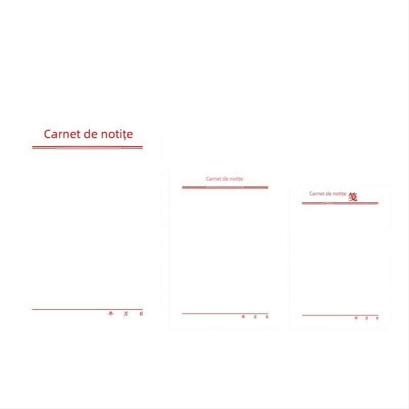 Set de caiete: fără adeziv, pagini goale de rupt, formă Paper Brick, ambalaj de bază