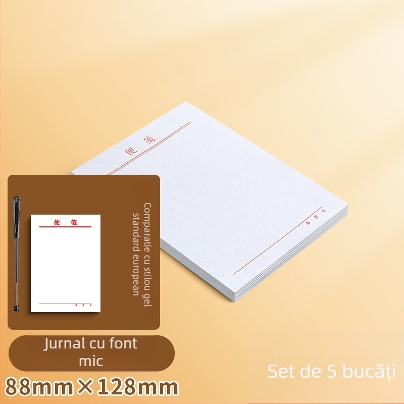 Set de caiete: fără adeziv, pagini goale de rupt, formă Paper Brick, ambalaj de bază