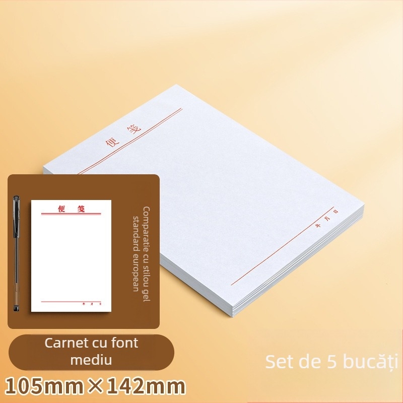 Set de caiete: fără adeziv, pagini goale de rupt, formă Paper Brick, ambalaj de bază