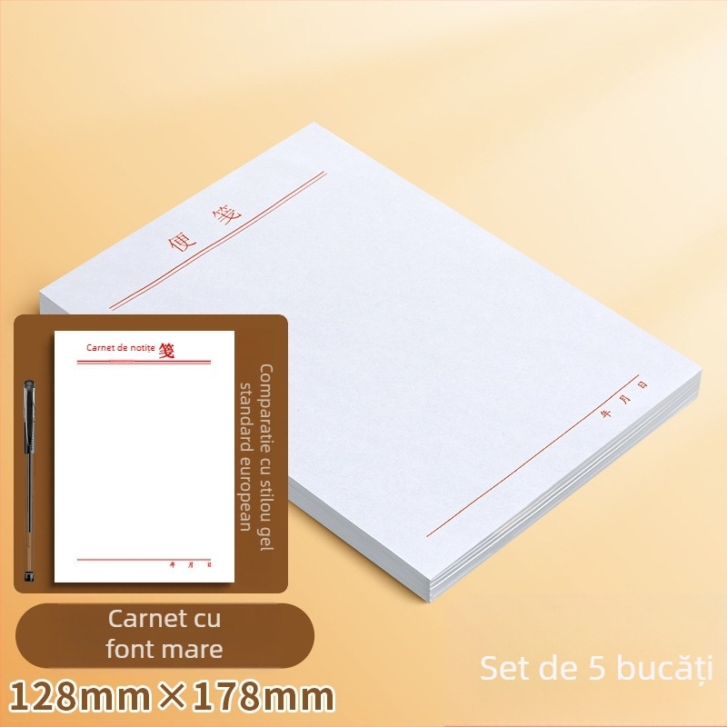 Set de caiete: fără adeziv, pagini goale de rupt, formă Paper Brick, ambalaj de bază