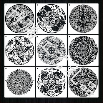 Boteng șablon din plastic pentru pictură mandală - proiecte DIY pentru artă de perete