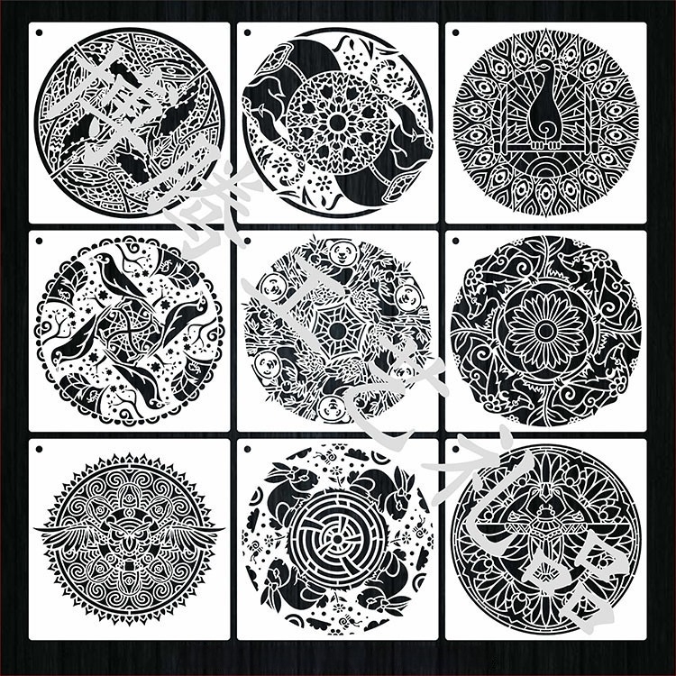 Boteng șablon din plastic pentru pictură mandală - proiecte DIY pentru artă de perete