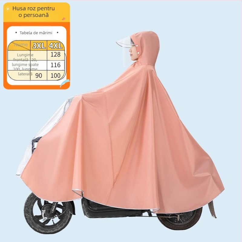 Xin Sports Poncho de ploaie pentru adulți, pentru mașini electrice/motociclete, țesătură Oxford, strat impermeabil PVC, acoperire pentru tot corpul