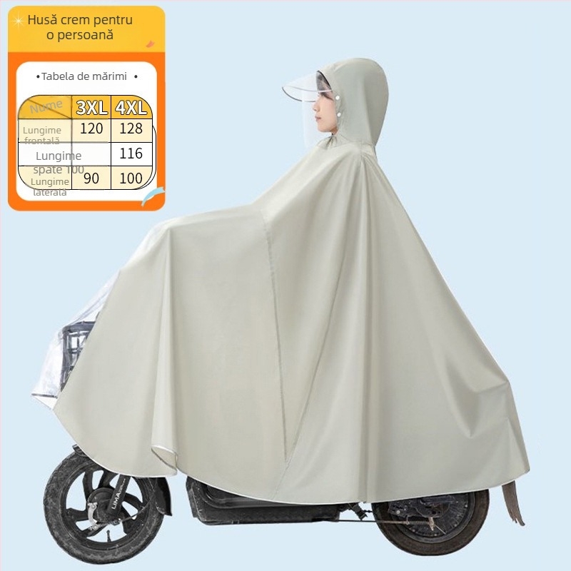 Xin Sports Poncho de ploaie pentru adulți, pentru mașini electrice/motociclete, țesătură Oxford, strat impermeabil PVC, acoperire pentru tot corpul