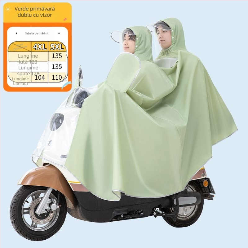 Xin Sports Poncho de ploaie pentru adulți, pentru mașini electrice/motociclete, țesătură Oxford, strat impermeabil PVC, acoperire pentru tot corpul