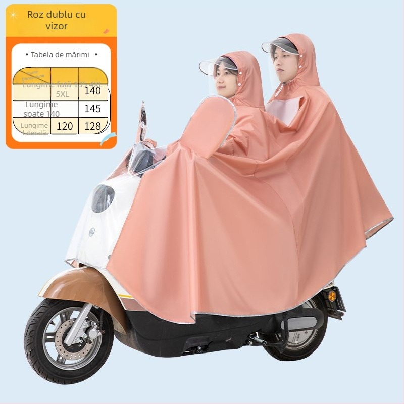 Xin Sports Poncho de ploaie pentru adulți, pentru mașini electrice/motociclete, țesătură Oxford, strat impermeabil PVC, acoperire pentru tot corpul