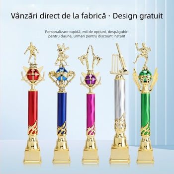 Trofeu din plastic, personalizabil cu imprimare de logo, potrivit pentru premii la competiții sportive și cadouri corporatiste