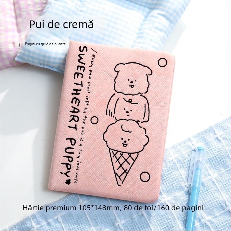 Caiet Mr. Paper cu cățeluș – ilustrație originală, stil drăguț; 100–200 pagini; legare: lipire; cod produs XS14846