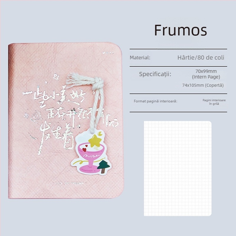 Caiet Pick Up Light, copertă din Dupont hârtie, ștampilare cu aur, legare manuală, 100–200 de pagini