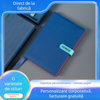 Caiet A5 - Set cadou corporativ personalizat, copertă din piele artificială, legare în spirală, Dowling hârtie, 100 g, 100 pagini