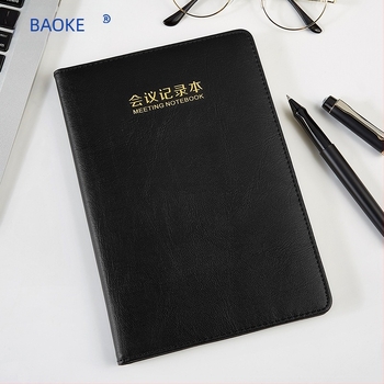 Baoke caiet de întâlniri în stil retro, copertă din piele artificială, legare prin sârmă, Dowling hârtie, 80 g, 100–200 de pagini