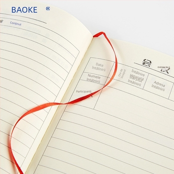 Baoke caiet de întâlniri în stil retro, copertă din piele artificială, legare prin sârmă, Dowling hârtie, 80 g, 100–200 de pagini