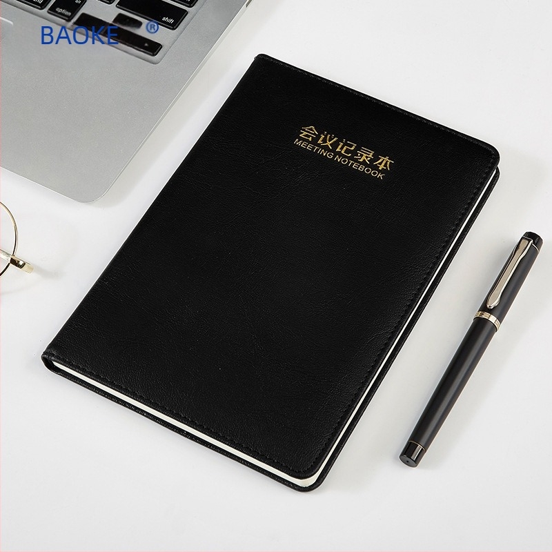 Baoke caiet de întâlniri în stil retro, copertă din piele artificială, legare prin sârmă, Dowling hârtie, 80 g, 100–200 de pagini