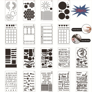 Șablon PET decupat pentru pictură, pentru jurnal DIY cu temă, Goshen Painted, design dantelat, etichetă privată licențiată