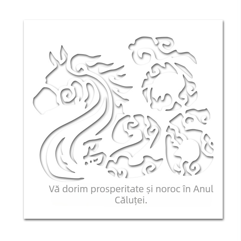 Lin Yun PET kit șabloane pentru instrumente pentru Anul Nou – șabloane de imprimare pentru caracterele de binecuvântare, picturi pentru Anul, DIY pentru copii, specificații 1–9