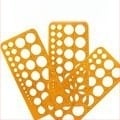 Șablon circular pentru desen și design de bijuterii — plastic, riglă de desen