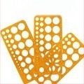 Șablon circular pentru desen și design de bijuterii — plastic, riglă de desen