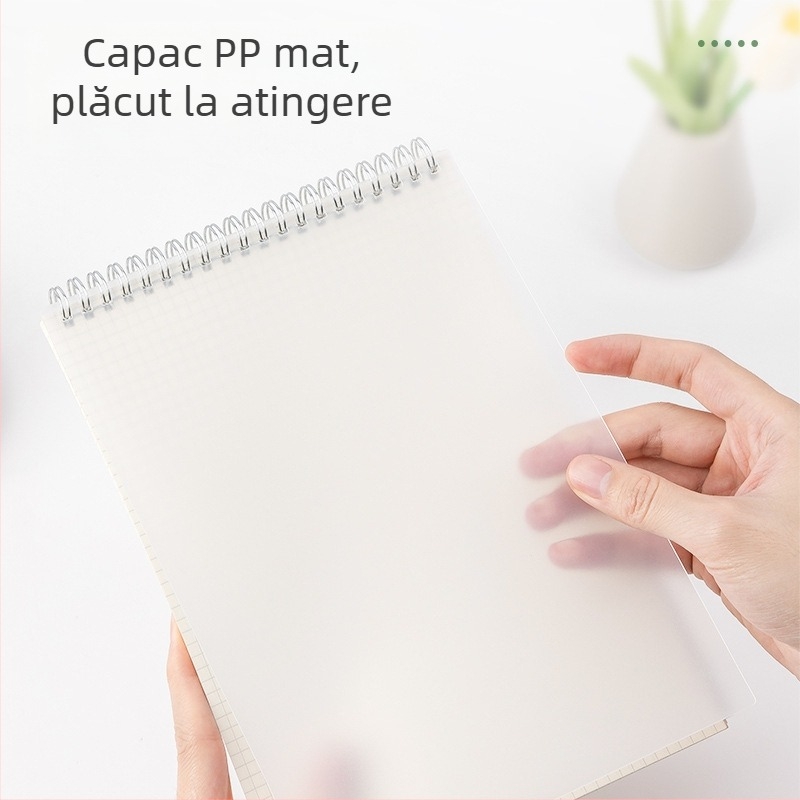 Bloc de notițe Deli cu legare spirală, model LPB580, hârtie din pulpă de lemn, 70 g/m², 50–100 pagini