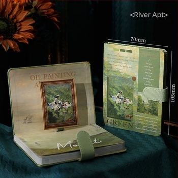 Jurnal Chengpin: motif de lumină și umbră inspirat de Monet, legare cu adeziv, 180 de pagini, hârtie 100 g