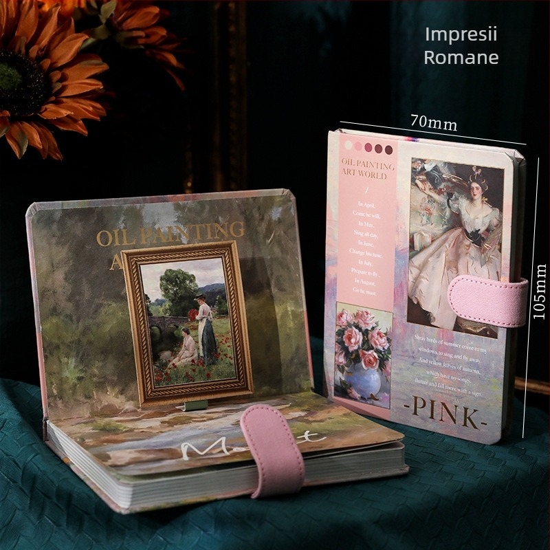 Jurnal Chengpin: motif de lumină și umbră inspirat de Monet, legare cu adeziv, 180 de pagini, hârtie 100 g