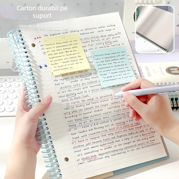 Wengu DXQ010 Caiet A4 stil american, spirală groasă, pentru elevi, liniat, 120 pagini, hârtie 78 g