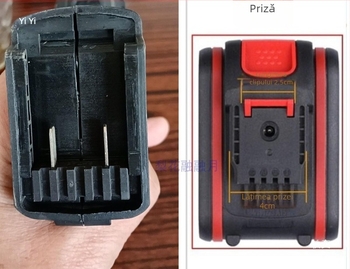 Bormașină/șurubelniță fără fir cu baterie Li-ion și încărcător Type-C; tensiuni 42V/36V/48V