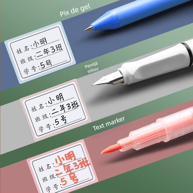 Pengyi Etichete cu nume scrise de mână pentru școală – Etichete pentru caiete și cănute, Nr produs ali-761946333618, Material: Altul, Fără prelucrare personalizată