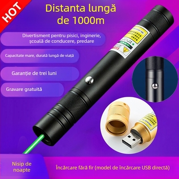 Pix laser USB pentru pisici, lanternă, reîncărcabil, rază lungă