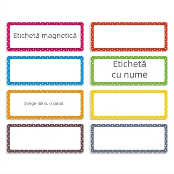 Etichete cu nume scrise de mână, din EVA magnetic, Lace Name Sticker, etichetă privată personalizabilă