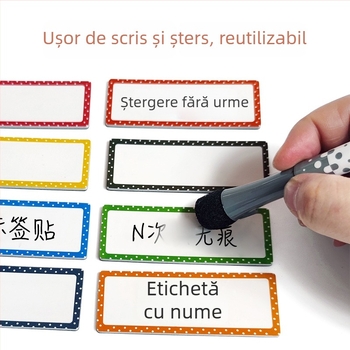 Etichete cu nume scrise de mână, din EVA magnetic, Lace Name Sticker, etichetă privată personalizabilă