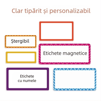 Etichete cu nume scrise de mână, din EVA magnetic, Lace Name Sticker, etichetă privată personalizabilă