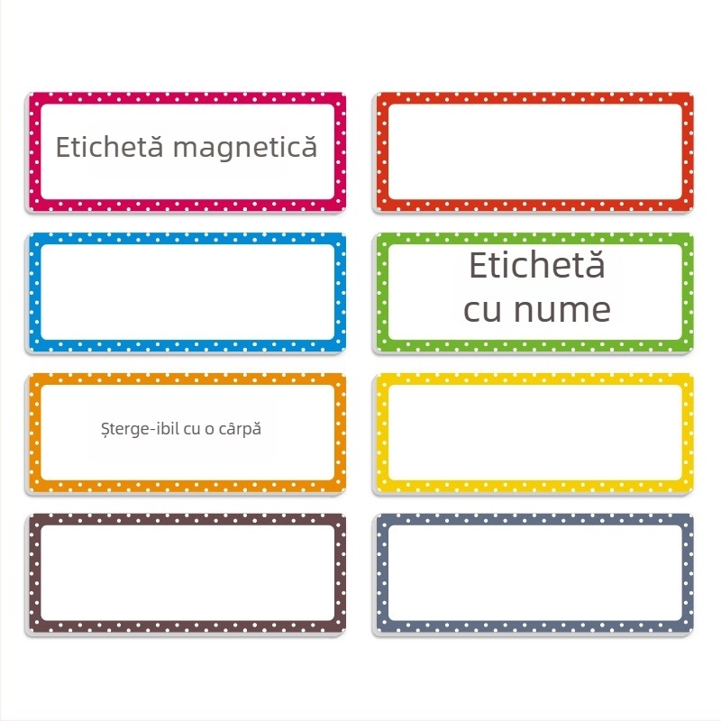 Etichete cu nume scrise de mână, din EVA magnetic, Lace Name Sticker, etichetă privată personalizabilă
