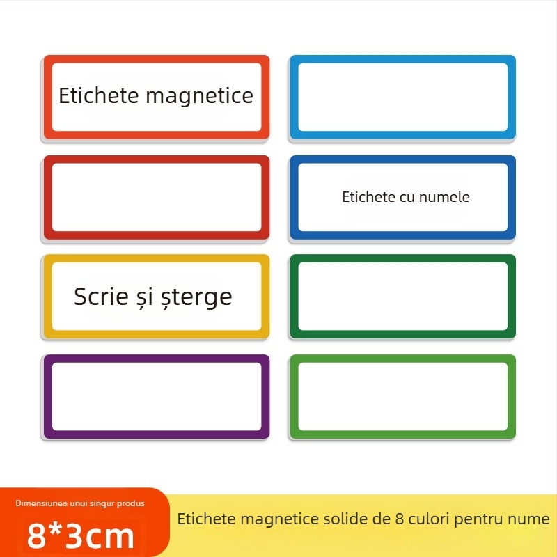 Etichete cu nume scrise de mână, din EVA magnetic, Lace Name Sticker, etichetă privată personalizabilă