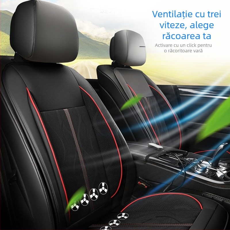 CHEGES Pernă auto cu ventilație, suprafață Ice Silk, fără umplutură, fără personalizare, ventilație de vară