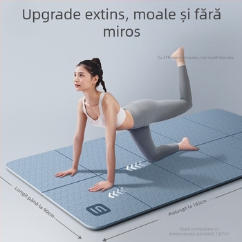 Covoraș de yoga — material TPE, grosime 6 mm, culoare solidă, potrivit pentru fitness și culturism.