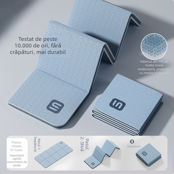 Covoraș de yoga — material TPE, grosime 6 mm, culoare solidă, potrivit pentru fitness și culturism.