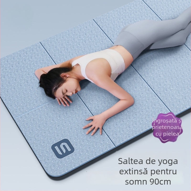 Covoraș de yoga — material TPE, grosime 6 mm, culoare solidă, potrivit pentru fitness și culturism.