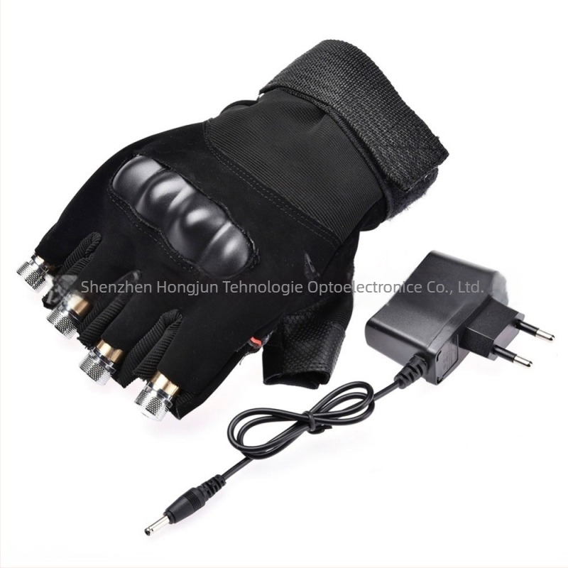 Mănuși cu laser pentru spectacol pe scenă — Funcție: recuzită de laser pentru bar; Gama de aplicații: spectacole în cluburi, baruri, dans cu laser; Ambalare: 50 buc.; Material: metal