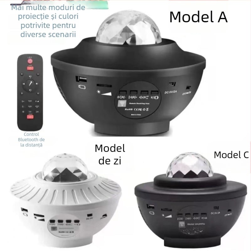 Mini Lumină Laser cu Proiecție Cer Înstelat – LED, IP43, 5V, pentru exterior