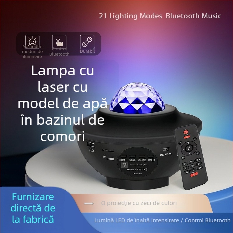 Mini Lumină Laser cu Proiecție Cer Înstelat – LED, IP43, 5V, pentru exterior