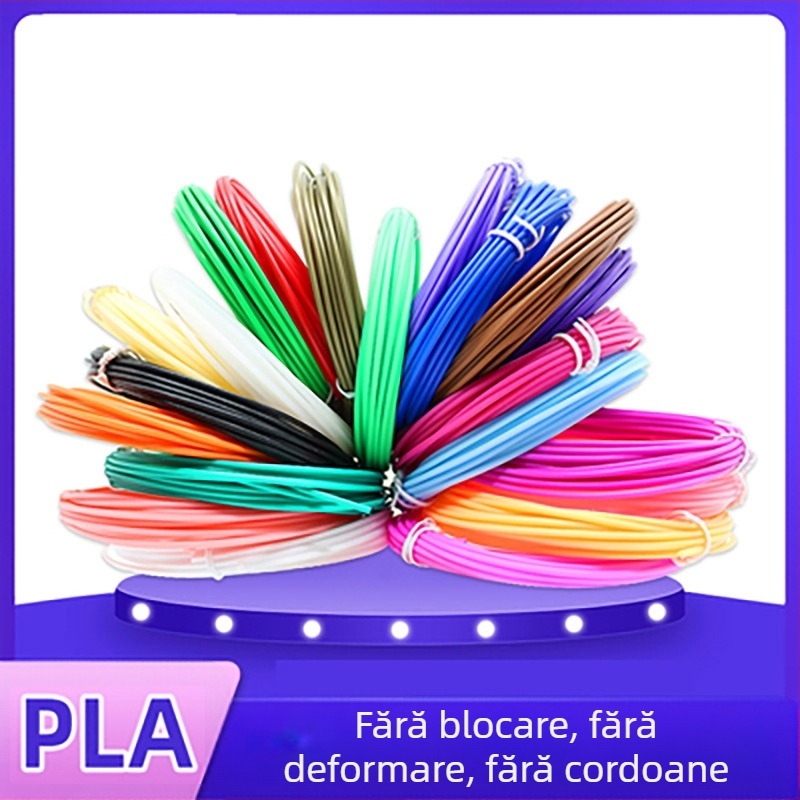 Filament pentru stilou 3D PLA/ABS/PCL, compatibilitate la temperaturi duale (PCL la temperatură scăzută / PLA la temperatură înaltă), 150–300 g