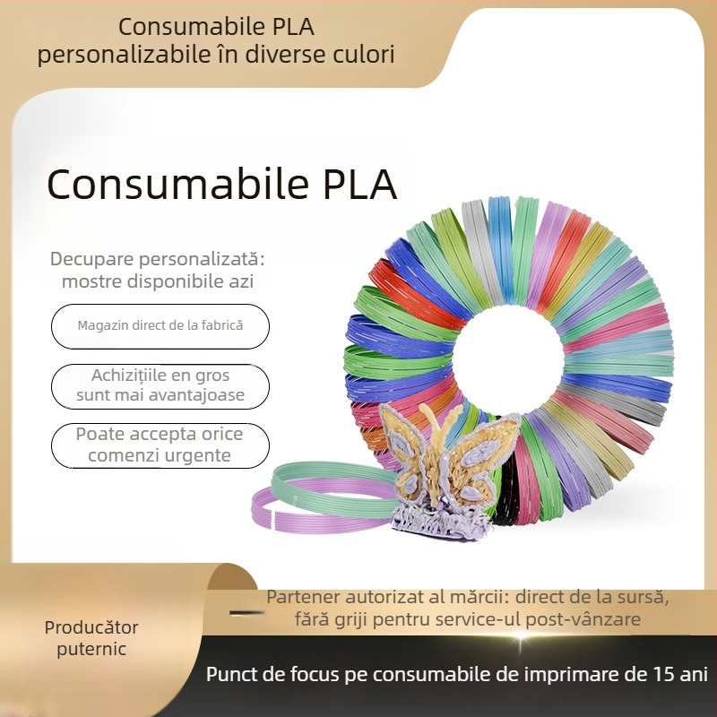 Filament 3D pentru imprimare, amestec PLA/PCL, rezistență înaltă, material ecologic, precizie de imprimare 0.01 mm
